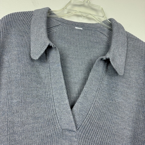 Lululemon Merino Wool Knit V Neck Polo Collared Sweater - Picture 5 of 6